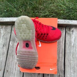 Nike Men’s Red Sneakers with Black Accents